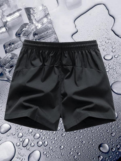 Men'S Letter Print Quick Drying Swim Shorts, Regular Fit Casual Comfy Breathable Swim Shorts for Summer Outdoor, Men'S Swimwear for Beach Swimming